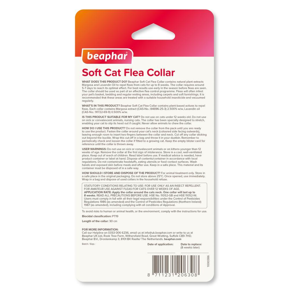 Beaphar Soft Cat Flea Collar Reflective Yellow
