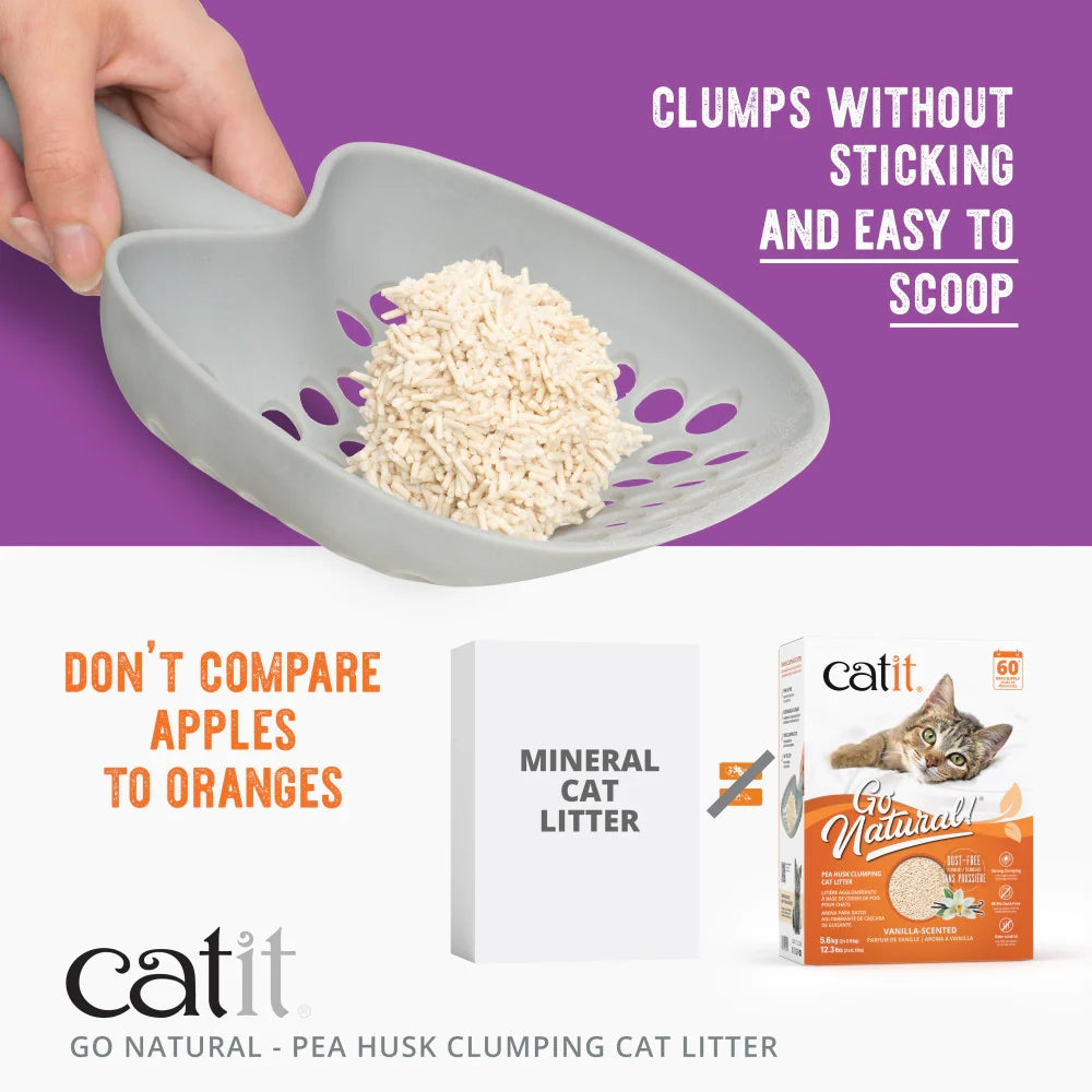 Catit Go Natural! Pea Husk Cat Litter 5.6kg Lavender