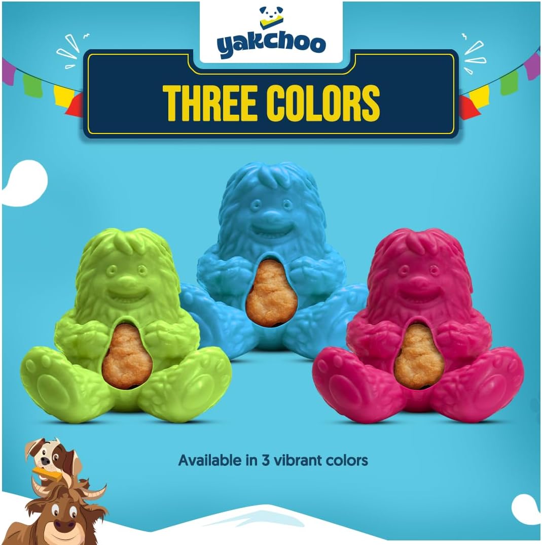 Yakchoo Play Treatoy – Interactive Rubber Dog Treat Toy 3 Colours