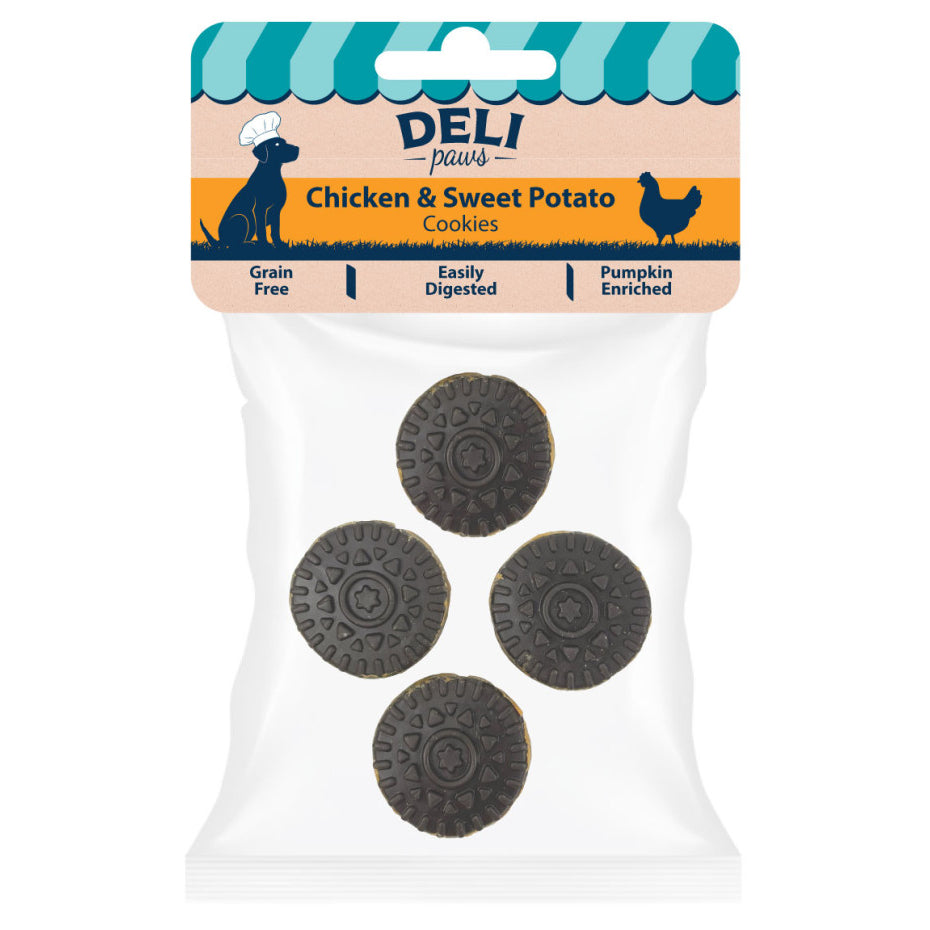 Deli Paws Cookies – Chicken & Sweet Potato Dog Treats 4pk