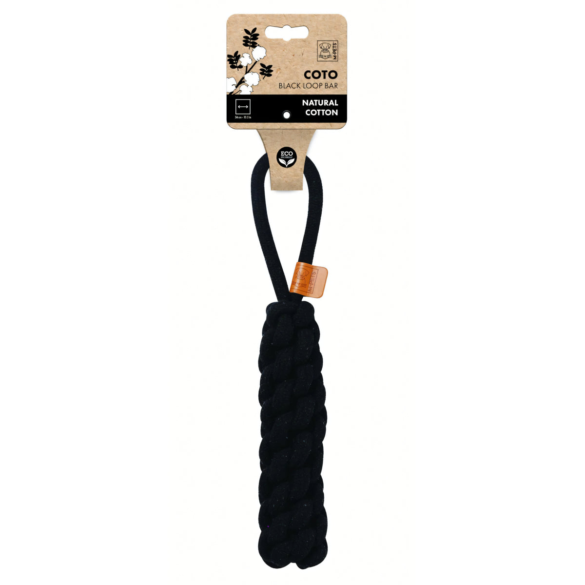 M-PETS Coto Loop Bar Natural Cotton Rope Dog Toy – 34cm