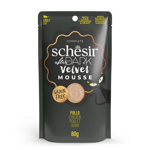 Schesir After Dark Velvet Mousse Adult Cat Chicken 12 x 80g